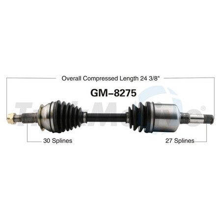 Surtrack Axle Cv Axle Shaft, Gm-8275 GM-8275